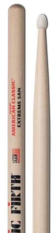 Vic FIrth - Baquetas de la serie American Classic® Extreme X5AN - Madera de nogal American - Punta de Nailon