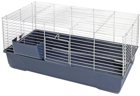 Nagerkäfig Gabbia Baldo Kaninchen, Einfache Montage|Sicher, 100 100 x 53 x 46 cm, dunkelblau