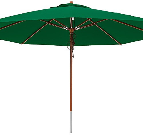 anndora® Sonnenschirm Marktschirm Gastronomie ø 4 m rund - mit Winddach Grün