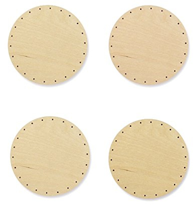 Zita's Creative 4X Korbboden, rund, 13cm für 2mm Rohr - Flechten, Korbflechten, Schilf Set, Peddigrohr, Flechtmaterial, Flechtset, Rattan