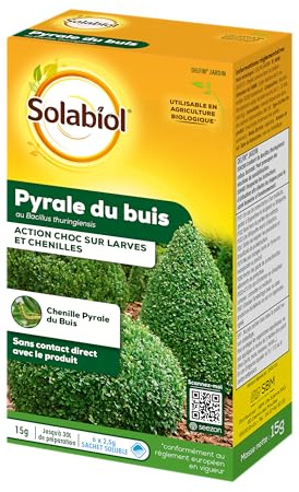 SOLABIOL Traitement Anti Pyrale Buis - Larves & Chenilles - 15g