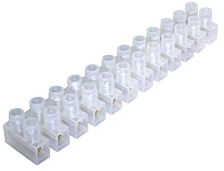 UKCABLE-TIES Electrical Connector Strip 12 Way Terminal Choc Block 3A 5A 10A 15A 30A 60A Amp Connectors (3 Amp - 1 Qty)