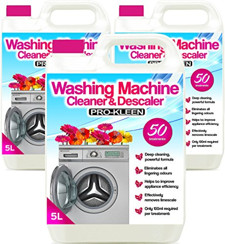 Pro-Kleen Washing Machine Cleaner & Descaler - 150 Treatments - Removes Smells Caused by Mould, Mildew & Damp (3, 5 Litre)