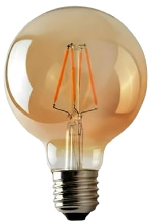 LED Edison E27 Light Bulb, G95 (Diameter 95mm) 4W Equivalent 40W Globe 2700K WarmWhite 450Lumen Dimmable Energy Saving Screw Base LED Filament Vintage ight Bulb for Home Decoration ( Energy Class A)