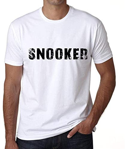 Herren Grafik T-Shirt Snooker Öko-Verantwortlich Vintage Jahrgang Kurzarm Lustige Druck Geburtstag Geschenk Mann Weiss L