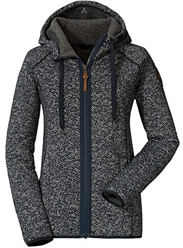 Schöffel Damen Fleece Hoody Aberdeen2, extra weiche Fleecejacke, warme und atmungsaktive Kapuzenjacke für Damen, navy blazer, 38