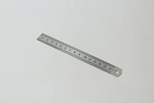 edi-tronic Stahllineal Stahlmaßstab Werkstattlineal Lineal Edelstahl Maßstab 150mm 15cm 6inch