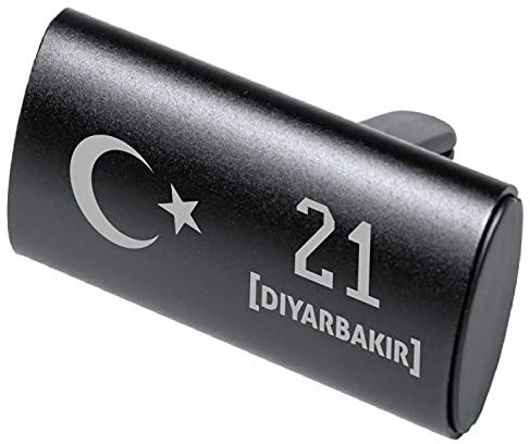 Auto Logo Parfüm Lufterfrischer Türkei Flagge Duft Spender Auto Emblem Duftspender Auto Entlüftungs-Parfüm Klimaanlage, Geruch Entfernen, Araba Kokusu Parfüm 21 Diyarbakir