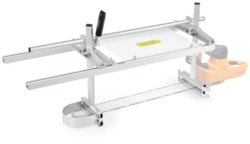 ZELCAN Mobiles Sägewerk für Kettensäge 36-91cm Kettensägewerk Beplankung Fräsen Kettensägenwerkzeuge Kettensägenhalterung Effizient Mühle Holz Führungsschiene Bauholz Schneiden (Größe 14~36 Zoll)