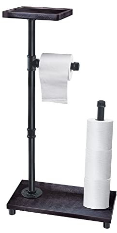 WRJAHCG Toilettenpapierhalter Stehend FüR Klopapier Aufbewahrung,Klopapierhalter Stehend ohne Bohren FüR Badezimmer, Freistehender WC Papier Halterung, Klassisch Klorollenhalter