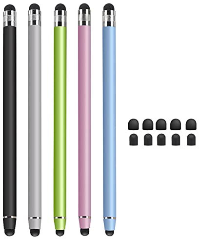 Kafeiya 5 Pcs Stylus for Universal Capacitive Touch Screen Devices - Compatible With Pad Pro, Phone, Galaxy and All Universal Touch Devices