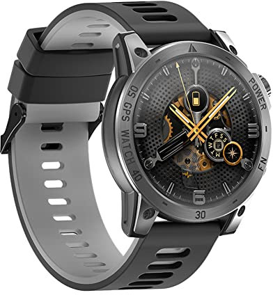 SAVALE Militaire smartwatch Hommes, GPS Sport Fitness Tracker étanche Bluetooth écran Tactile Montre extérieure Tactique fréquence Cardiaque / Sommeil Moniteur podomètre Boussole