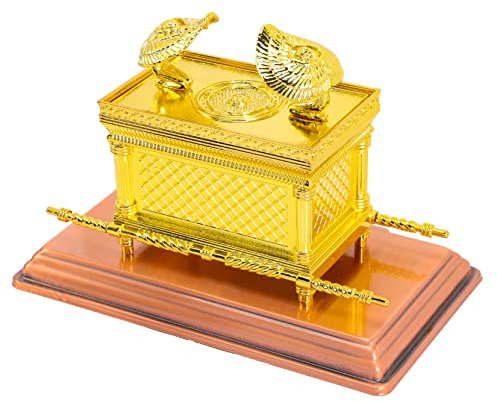 Gogogmee Goldene Bundeslade Ornament Religiöses Ornament Aus Legierung 6.89X3.94X4.72In Jüdische Deko Für Tischplatte Kamin Haus- Und Kirchenschmuck