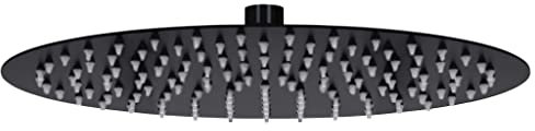 Regenduschkopf Edelstahl 30 cm rund schwarz Artikelfarbe-schwarz
