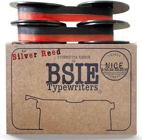 Ruban för silver reed skrivmaskin - BSIE TYPEWRITERS (2 x svart och röd)