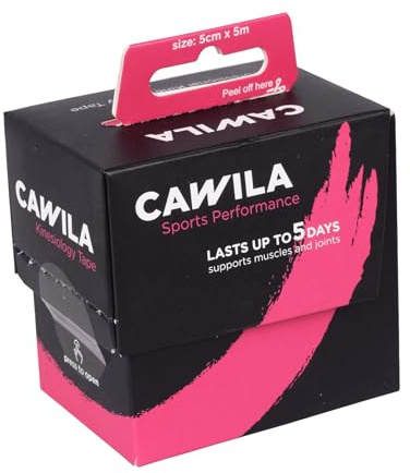 Cawila Liga Kinesiology Tape, 5,0cm x 5m Kinesio-Tape, Sporttape zur Muskelunterstützung