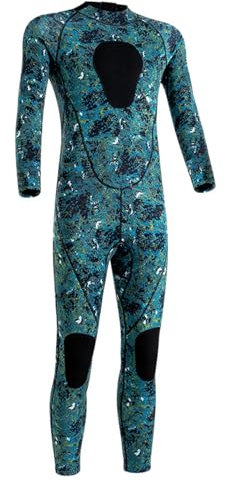 Neoprenanzüge Herren Damen 3mm Premium Neopren Tauchanzug Mit Vollen Ärmeln Einteiliger Langarm-Tauchanzug Quick Dry Diving UV Für Speerfischen, Schnorcheln, Surfen (Color : 3MM, Size : S)