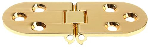 1 Stücke Klappe Klappscharniere Schranktüren Halbkreis Scharnier Schrank Verdeckte Unterstützung Tisch Flipping Scharnier Möbelbeschläge(Color:Gold)