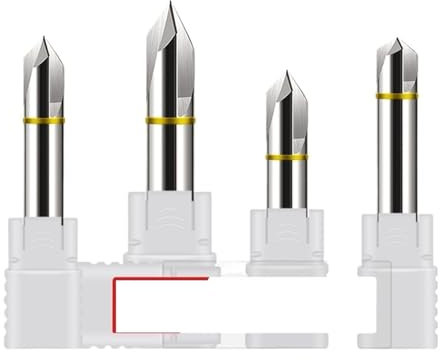 Fasenfräser HRC55 60 ° 90 ° 120 ° 3-Blatt Gerade Nut Fasen Fräsen Wolfram Stahl Hartmetall for Aluminium Bearbeitung Endmill(60-Angle,8x8Dx60L)