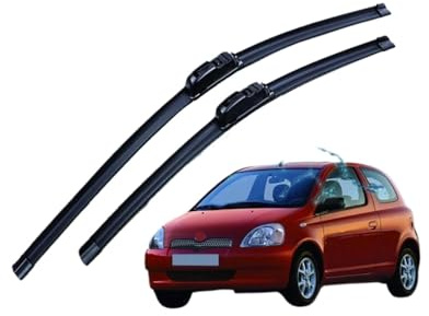 Essuie Glace Avant Pour Pour Yaris Pour MK1 1999-2005 Essuie-glace De Voiture Type U En Caoutchouc Souple Sans Cadre Sans Support Essuie-glaces Voiture 21+14 Essuie Glace