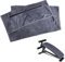 ACTIUSIS Toalla de Deporte con Bolsillo con Cremallera, 120 x 50 cm, para Gimnasio, Gimnasio, Entrenamiento, Color Gris