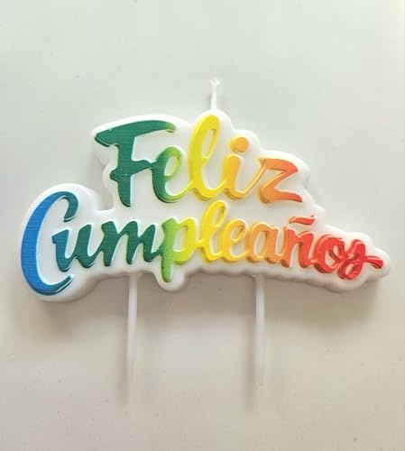 Velas Decorativas Feliz Cumpleaños Originales - Letras de Detalles (10 x 8 cm)