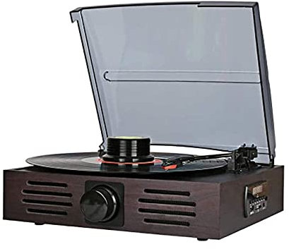 JFNHUTL Moderner Vinyl-Plattenspieler imitiert Retro-Phonographen-Radio-Stereo-Altmodischer multifunktionaler LP-Plattenspieler-Radio-USB-Recorder