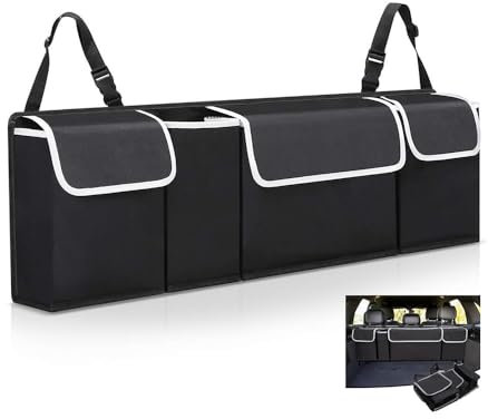 TYREEDE Kofferraumtasche Auto, für FIAT 500 500S 500E 500C 500L 500X Kofferraum Auto Aufbewahrungstasche Aufbewahrungstasche Für Die Rückenlehne Eines Autos