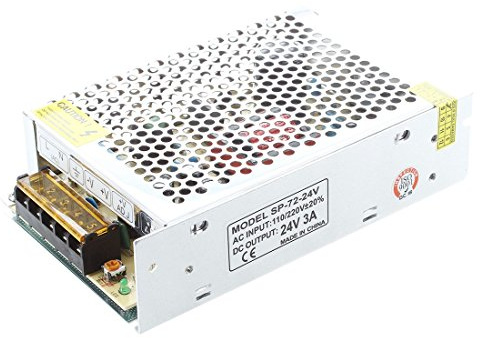 Haslbeck AC 110/220V 24VDC 3A 72W Potencia Alimentacion Transformador por LED Flexible Tira