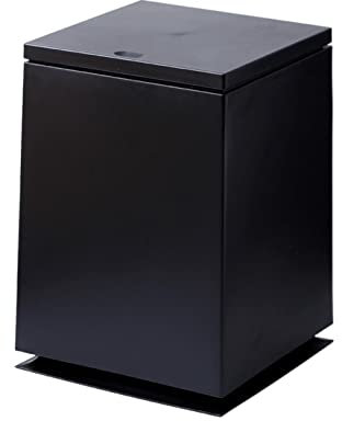 CJHFR472SG Cubo Basura Cocina Papelera Simple de gran capacidad, papelera cuadrada for el hogar, papelera for interior, oficina, dormitorio, papelera Papelera Baño(Negro)
