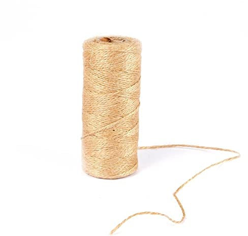 spago, corda, 200m Spago di iuta naturale Tela Stringa Corda di canapa Festa di nozze Confezione regalo Cordoncini Filo Filo fai da te Scrapbooking Fioristi Craft Decor
