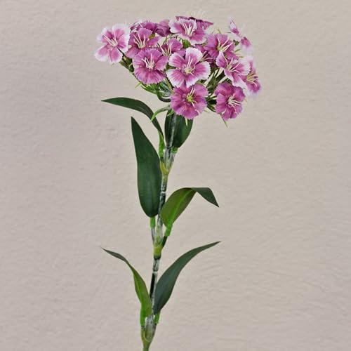 artplants.de Flor Artificial Clavel SUSILAWA, Violeta-Blanco, 55 cm