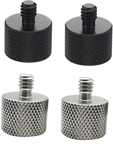 Stativadapter 1/4 Zoll Innengewinde 5/8 Zoll Außengewinde 4 Stück | Aluminiumlegierung, Präzise Gefertigt, Einfach zu Verwenden, für Mikrofonhalter und Kamerazubehör