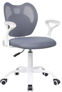 AVANTI TRENDSTORE Erchie - Sedia girevole e regolabile in altezza con bracciolo da scrivania o ufficio, nel colore grigio. LAP ca. 56x81-93x48 cm