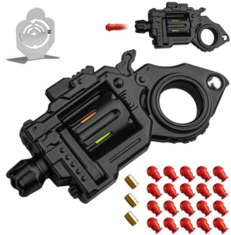 HNSYPX Legierung Fidget Soft Bullet Guns Toy Revolver Stil +20 Soft Bullet,Kreativ Spielzeugpistole Multifunktion EDC 8-10m Reichweite,Spielzeug Waffen Modisch Tragbar Dekompression