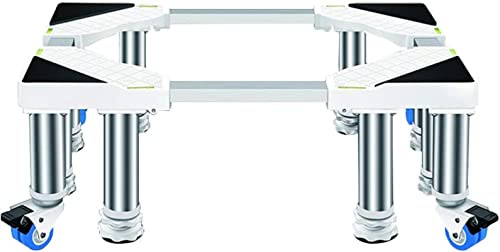 AYCDL Washing Machine Stand Base Adjustable Washing Machine Base Stand Large Refrigerator Cabinet Base Stand 91-105cm Dryer Stand with 8 Strong Feet 4 Locking Wheels,White-35cm