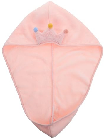 TOGEVAL Haartrocknungshaube und Sicherem Sitz ohne Verrutschen Schnelltrocknende aus Coral Fleece mit Kronendesign Saugfähiges Haarhandtuch für Damen zum Baden und Make Up