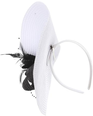FIXOSHEE Fascinateur Floral Élégant pour Femmes avec Plumes Chapeau de Cérémonie Léger et Confortable pour Mariage Banquet et Thé Accessoire de Tête Style Bibi Chic