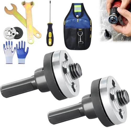 Conversion Angle Grinding Adapter Connecting Rod Kit for Electric Drill,Angle Grinder Adapter for Drills,Connector Set,Convert Drill to Grinders for 10 to 13 mm (2PCS)