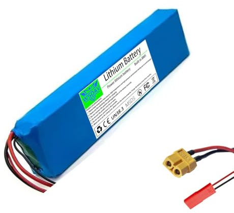 WSDAV Batteria al Litio Ricaricabile per Monopattino Elettrico da 36 V, 6,6 Ah, 7,8 Ah, 9 Ah, per Skateboard e Auto da Equilibrio da 324 W, Accessorio di Ricambio,36v 9ah,XT60+JST 2