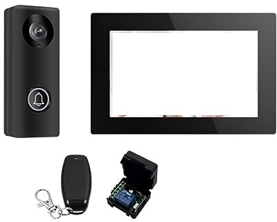WAFOHSR Kit Di Sistemi Interfono IP POE Digitale WiFi Smart Video Da 10 Pollici Touch Screen Citofono Senza Fili For Campanello Della Villa Del'appartamento Audio Bidirezionale(HD-7inch 1V1-01)