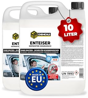 MRM Chemicals – 2 x 5L Scheibenenteiser Auto bis –40 °C – Enteiser für Autoscheiben, Türen & Schlösser – Entfernt EIS & Reif in Sekunden – Lack- & Dichtungsschonend – Made in EU