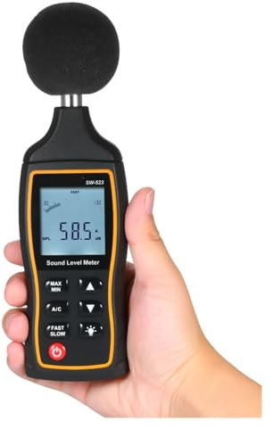 Decibelmätare, Ljudnivåmätare Hög noggrannhet decibelmätare Digital sonometer brusmätare med AC-viktning och automatisk växlingsfunktion