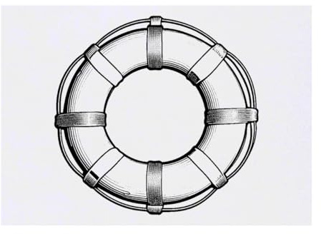 Azeeda 'Lifebuoy' Temporary Tattoo - Water Resistant, Skin-Safe, Non-Toxic Transfer (TO00097913)