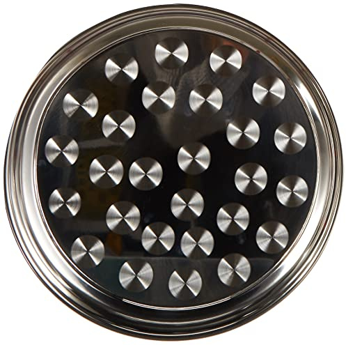 LACOR Garinox Serviertablett aus Edelstahl, Silber, One Size, 32 cm, 14135