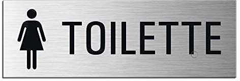 Targa autoadesivo in alluminio 240x80 mm Toilette Donne No.25064-S