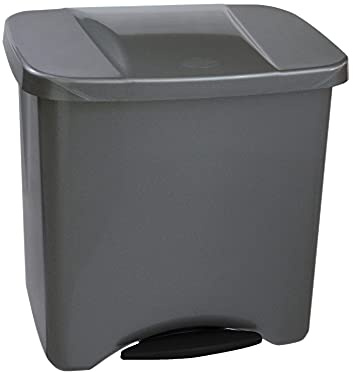 Cubo de Reciclaje con Pedal 50L Metal– Contenedor de Basura Ecológico para Cocina – Con Separadores Internos Ajustables, Plástico Resistente y Fácil Limpieza | Denox