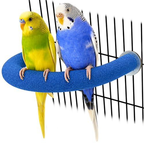Rypet Perchoir pour perroquet à surface rugueuse – Perchoirs pour cage à oiseaux de sable de quartz pour petites perruches, calopsittes, conures, aras, perroquets, oiseaux d'amour, pinsons, cages