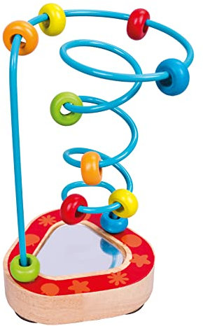 Bino & Mertens Mertens Motorikschleife mit Spiegel, Labyrinth mit Spiegel (fördert den Lernprozess sowie spielerisch die Fähigkeit zur Wahrnehmung, Größe ca. 9,5x15,5 x9,5 cm), Mehrfarbig, 84200