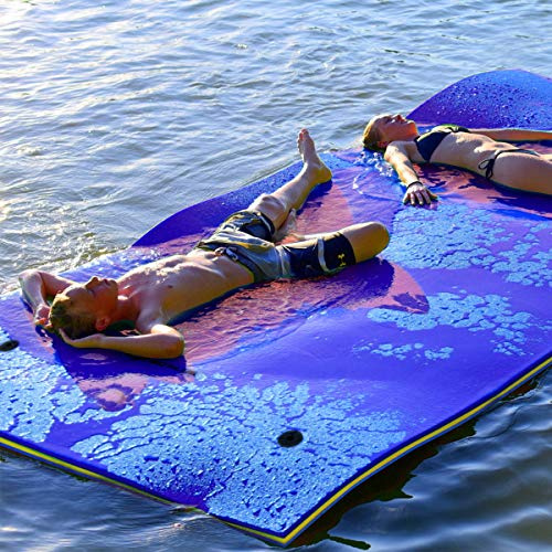 COSTWAY Schwimmmatte, Wasserhängematte, schwimmende Wassermatte | Reißfester XPE-Schaum, Wasser Hängematte, Wasserliege, für Kinder, Erwachsene, Pool